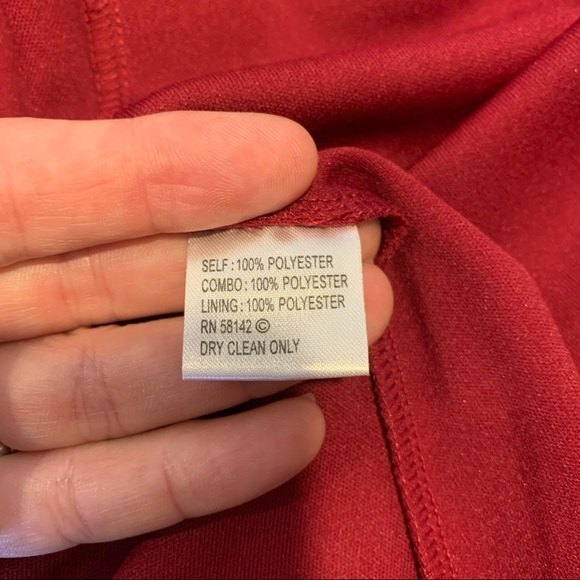 LONDON TIMES Sheer Sleeveless Dress Cranberry Size 4 - Picture 7 of 13